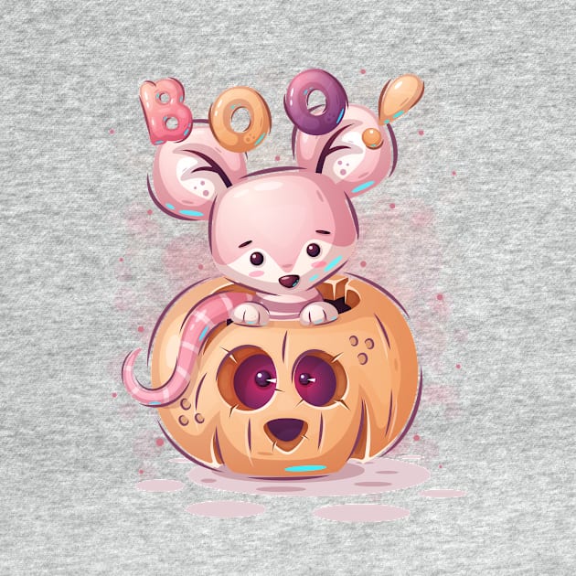 Mouse in pumpkin by NoonDesign